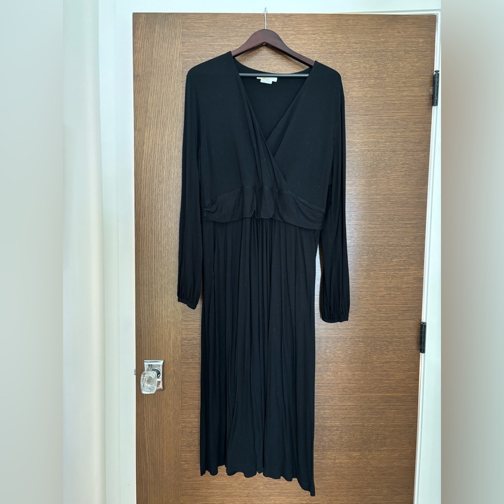 Boden Black Long Sleeve Jersey Dress